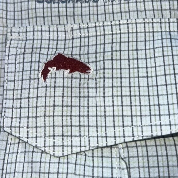 Simms Checkered Shirt 100% Cotton Colorado River Cattle Ranch Mens Size Large - Picture 8 of 13